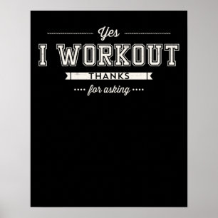 Poster Oui Je M'Entraîne Merci D'Avoir Demandé Motivation
