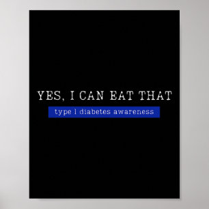 Poster Oui Je Peux Manger Ce Diabète Sensibilisation Jour