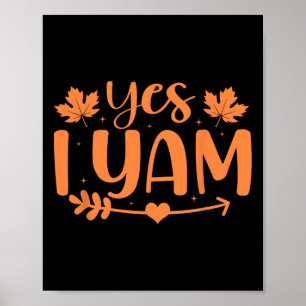 Poster Oui je suis Yam Hommes Garçons Automne Action de g