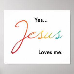 Poster Oui Jésus m'aime