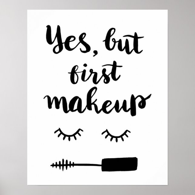Poster Oui, mais premier maquillage (Devant)