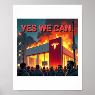 Poster Oui, nous pouvons autocollant