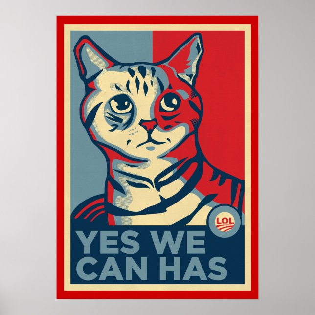 Poster Oui, nous pouvons avoir l'impression LOLCAT (Devant)
