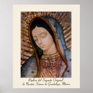 Poster Our Lady of Guadalupe Replica Bust