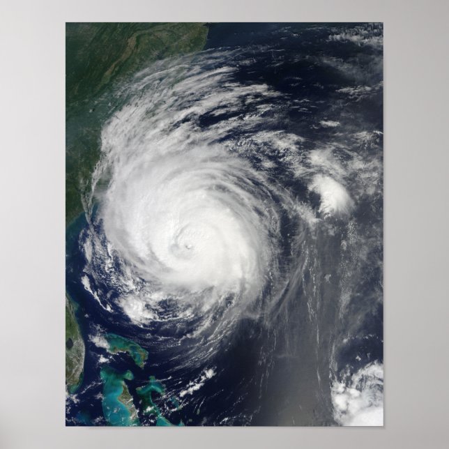 Poster Ouragan Earl broutant la côte de Caroline du Nord (Devant)