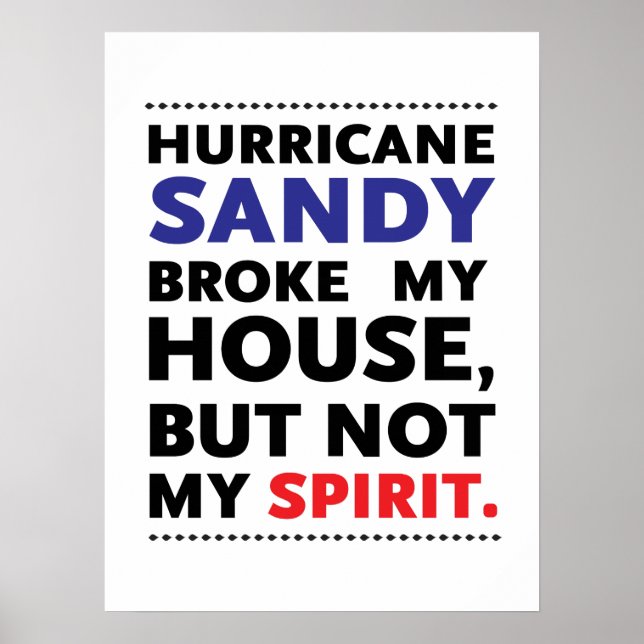 Poster Ouragan Sandy (Devant)