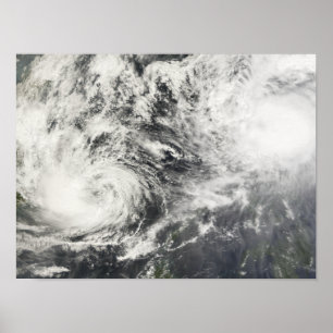 Poster Ouragans Mitag et Hagibis