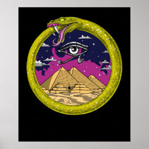 Poster Ouroboros Ancient Egyptian Pyramids