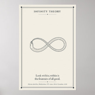 Poster Ouroboros Serpent de l'Infini avec Marcus Aurelius