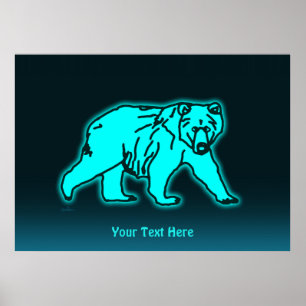 Poster Ours bleu Kodiak