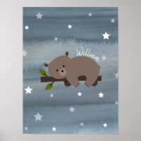 Ours couché Cub Aquarelle Bébé Nursery Artwork