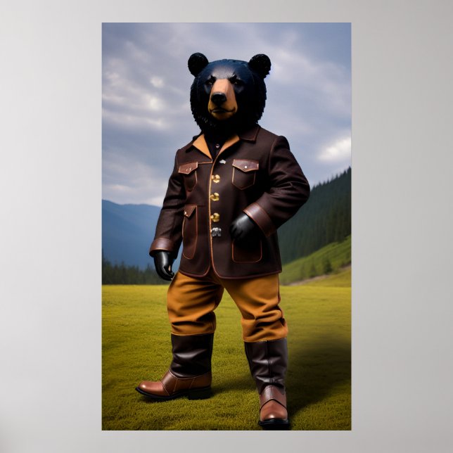 Poster Ours cowboy (Devant)