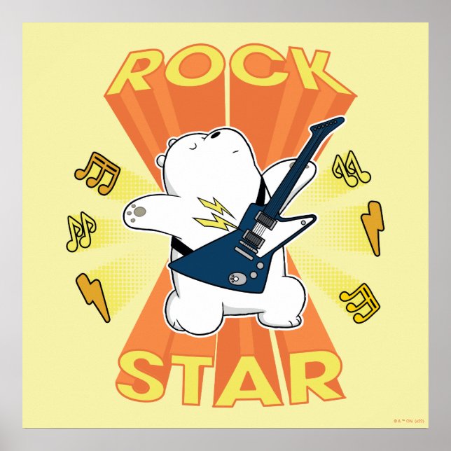 Poster Ours de glace - Rock Star (Devant)