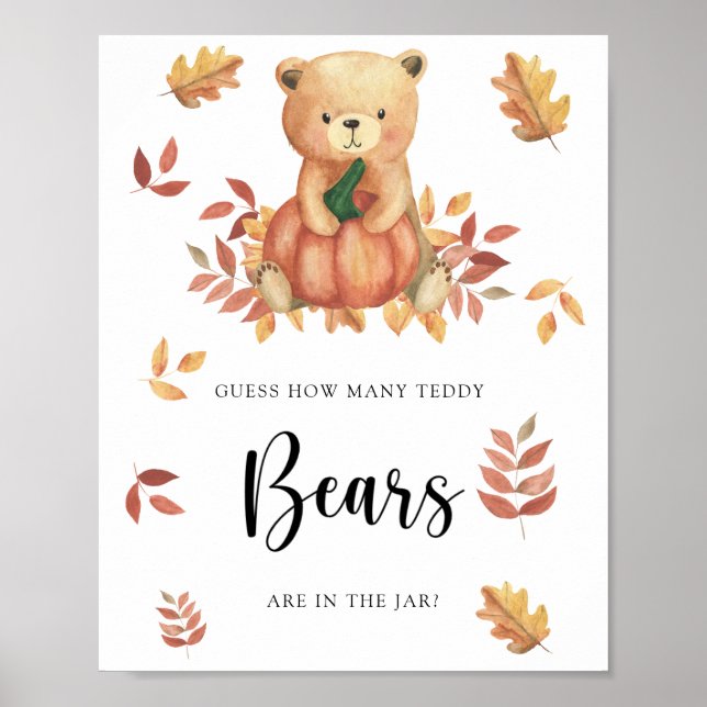 Poster Ours - devinez combien de nounours (Devant)