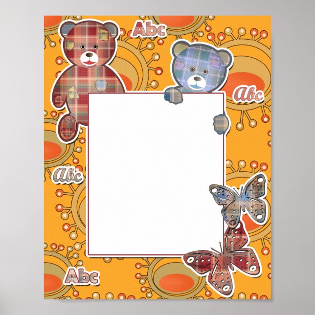 Poster ours en peluche, bébé (Devant)