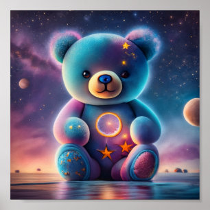 Poster Ours en peluche cosmique