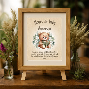 Poster Ours en peluche de livre de contes Livres vintage