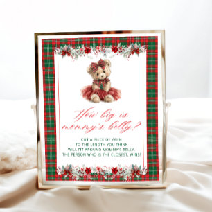 Poster Ours en peluche de Noël à quel point le ventre de
