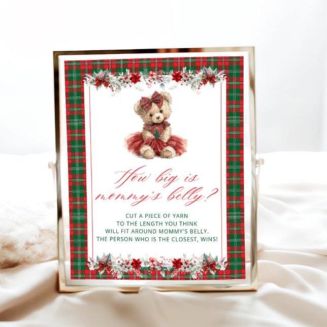 Poster Ours en peluche de Noël à quel point le ventre de  (Créateur téléchargé)