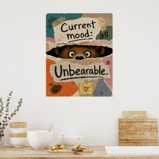 Poster Ours en peluche drôle
