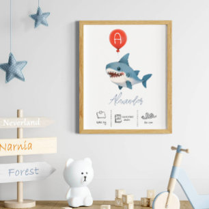 Poster Ours en peluche personnalisé avec pouponnière à ba