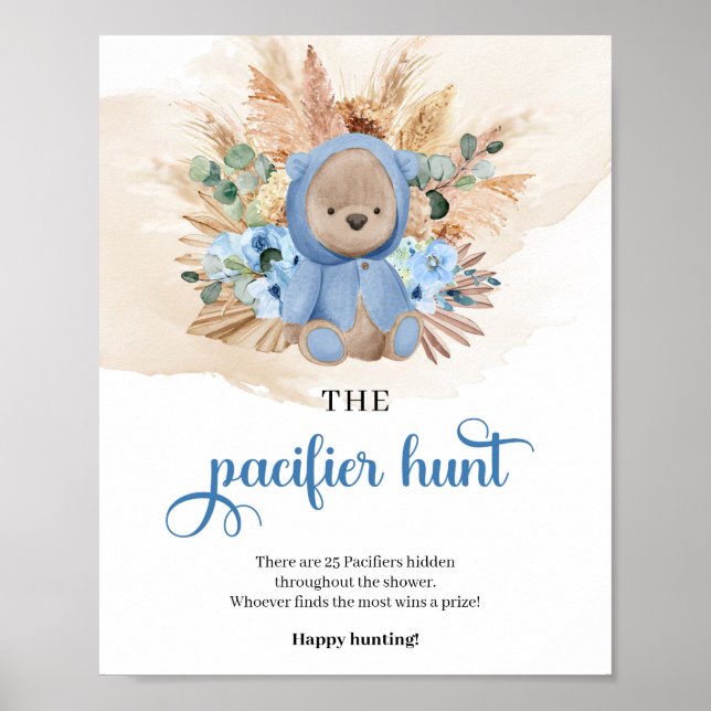 Poster Ours en peluche Tropical The Pacifier Hunt game (Devant)