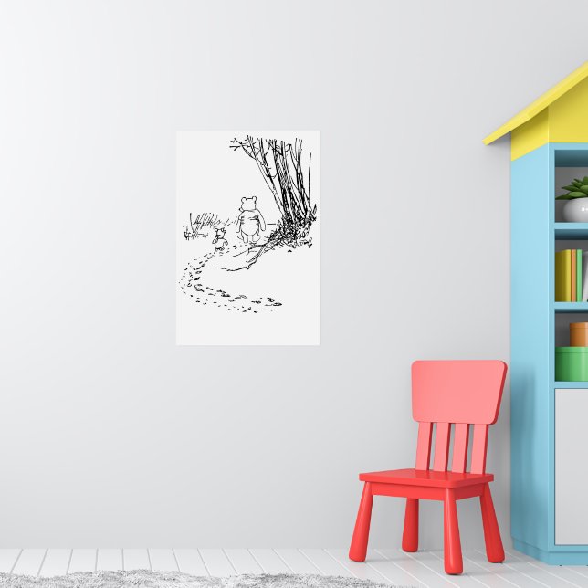 Poster Ours et cochons à l'Ourse classique Marcher sur le (Pépinière 1)