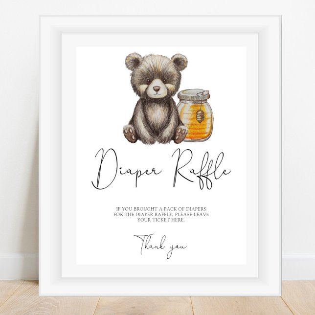 Poster Ours et pot de miel - tirage de couches (Créateur téléchargé)