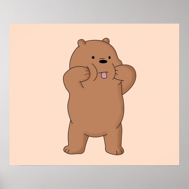Poster Ours grizzli Bare BearsMC (Devant)