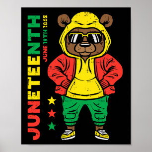 Poster Ours Juneteenth Afro-Américain Filles Garçon Toddl