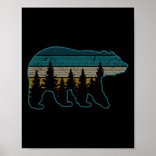 Poster Ours Nature Grizzly Brun Ours Noir Randonnée Chass