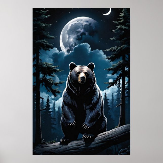 Poster Ours Pleine lune (Devant)