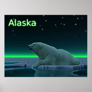 Poster Ours polaire à bord de glace