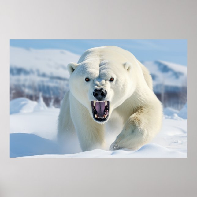Poster Ours polaire Animal Nature Majestic Sauvage (Devant)