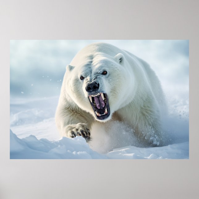 Poster Ours polaire Animal Nature Majestic Sauvage (Devant)