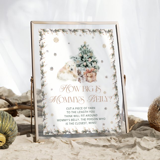 Poster Ours polaire mignon d'hiver Quelle taille a le ven (Créateur téléchargé)