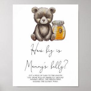 Poster Ours - Quelle est la taille du ventre de maman jeu