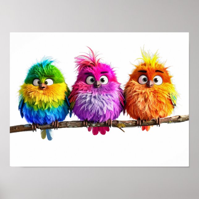 Poster Out on a limb -- Birds (Devant)