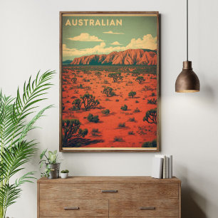 Poster Outback Odyssey – Voyage rétro dans le désert aust