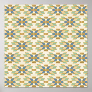 Poster Outdoor Geo Step Tribal Pattern