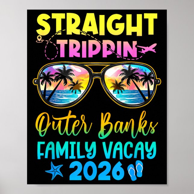 Poster Outer Banks Family Vacay Vacation 2026 Straight Tr (Devant)