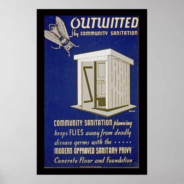 Poster Outhouse ouverte (Devant)