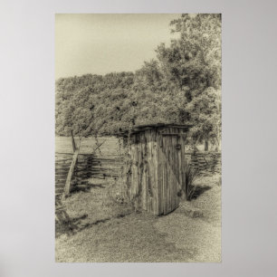 Poster Outhouse Smoky Mountain