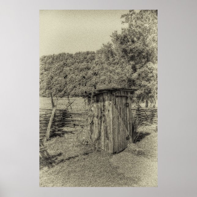 Poster Outhouse Smoky Mountain (Devant)