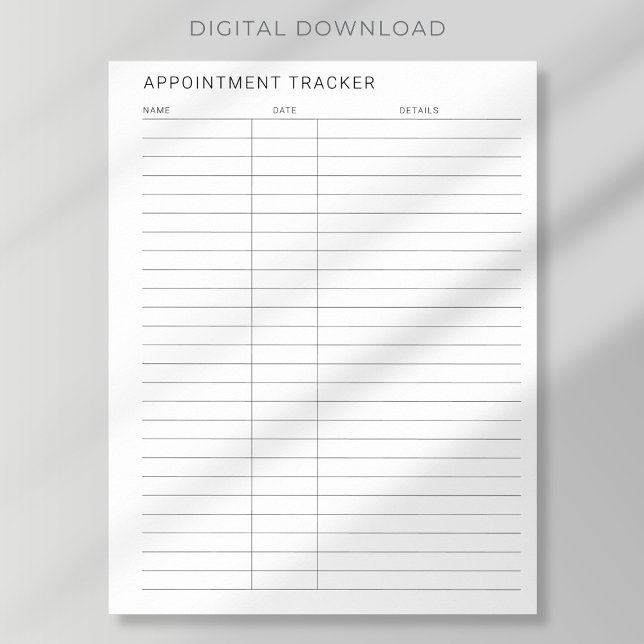 Poster outil de suivi de rendez-vous moderne simple et im (Créateur téléchargé)