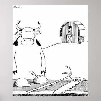 Poster Outils pour vaches - QG écrasé