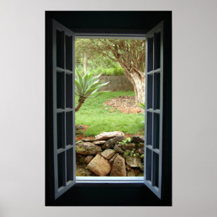 Poster Ouvrez la fenêtre bleue