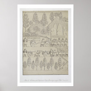 Poster Ouvriers avec des instruments et cordes pour