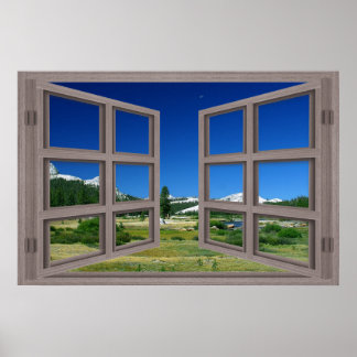 Poster Ouvrir La Fenêtre À La Lune Sur Tuolumne Meadows P