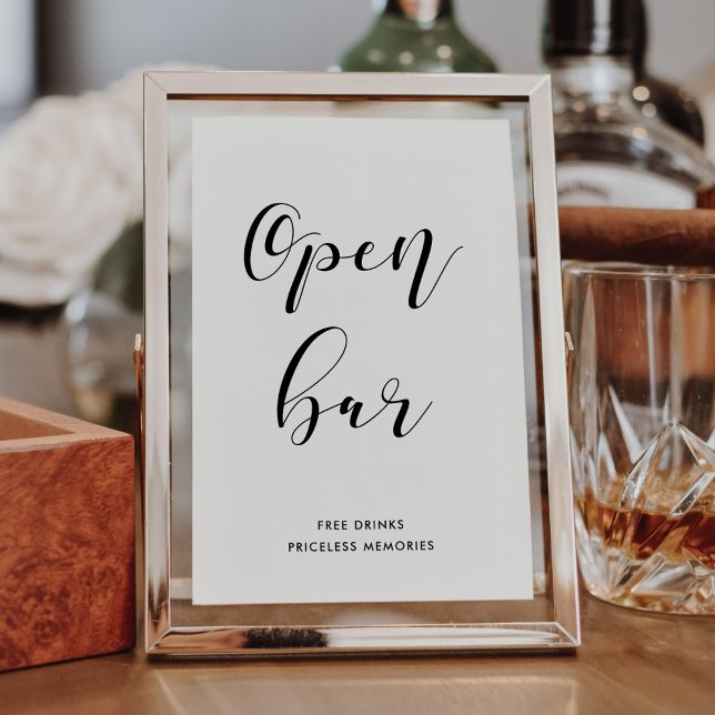 Poster Ouvrir le panneau mariage de barre (Créateur téléchargé)